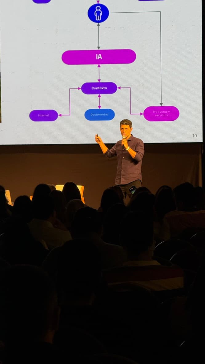 Diagrama de IA presentado en la conferencia